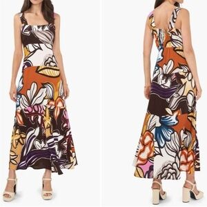 Vince Camuto Multicolor Abstract Maxi Dress
